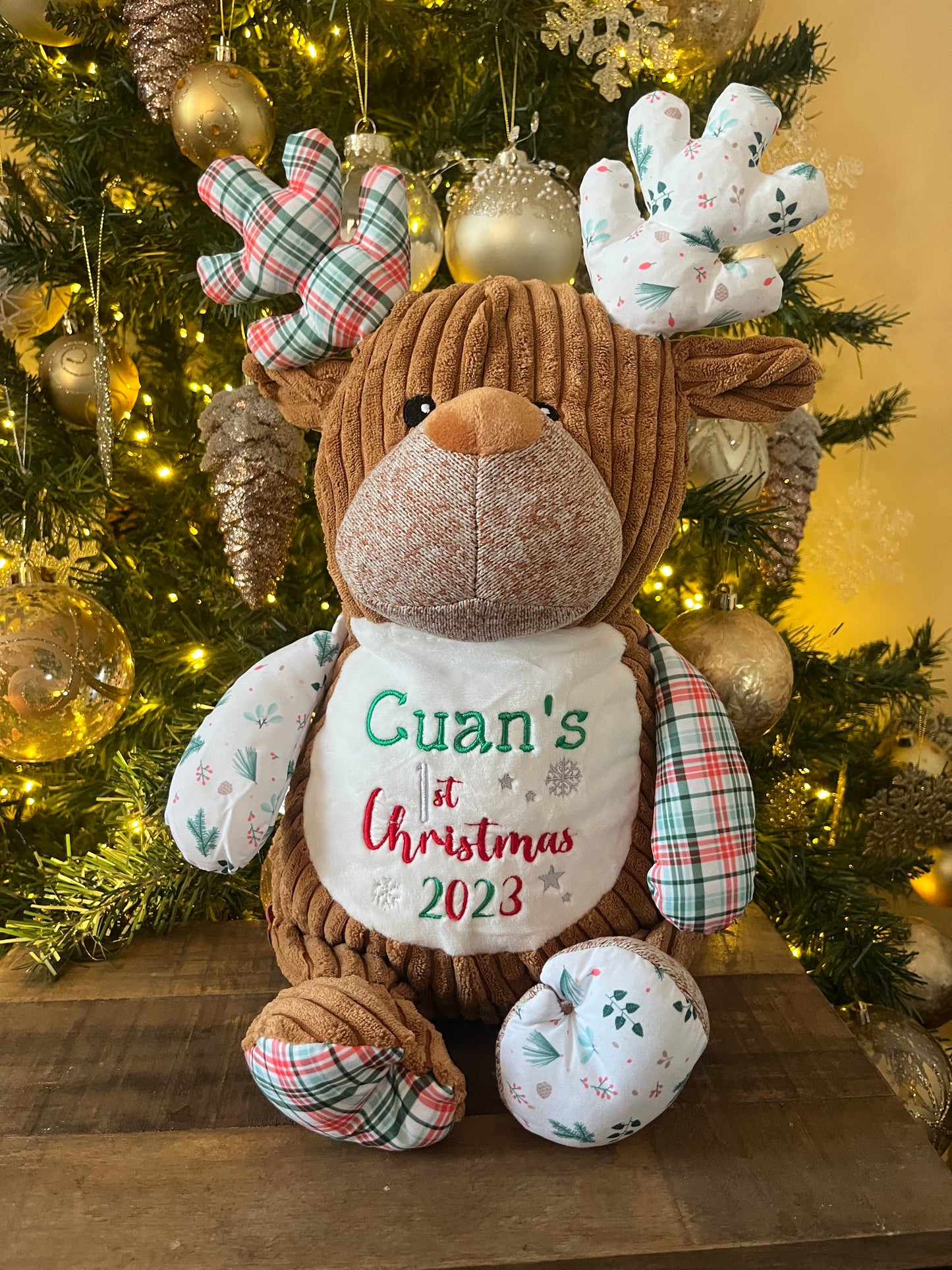 Tartan Reindeer - 1st Christmas