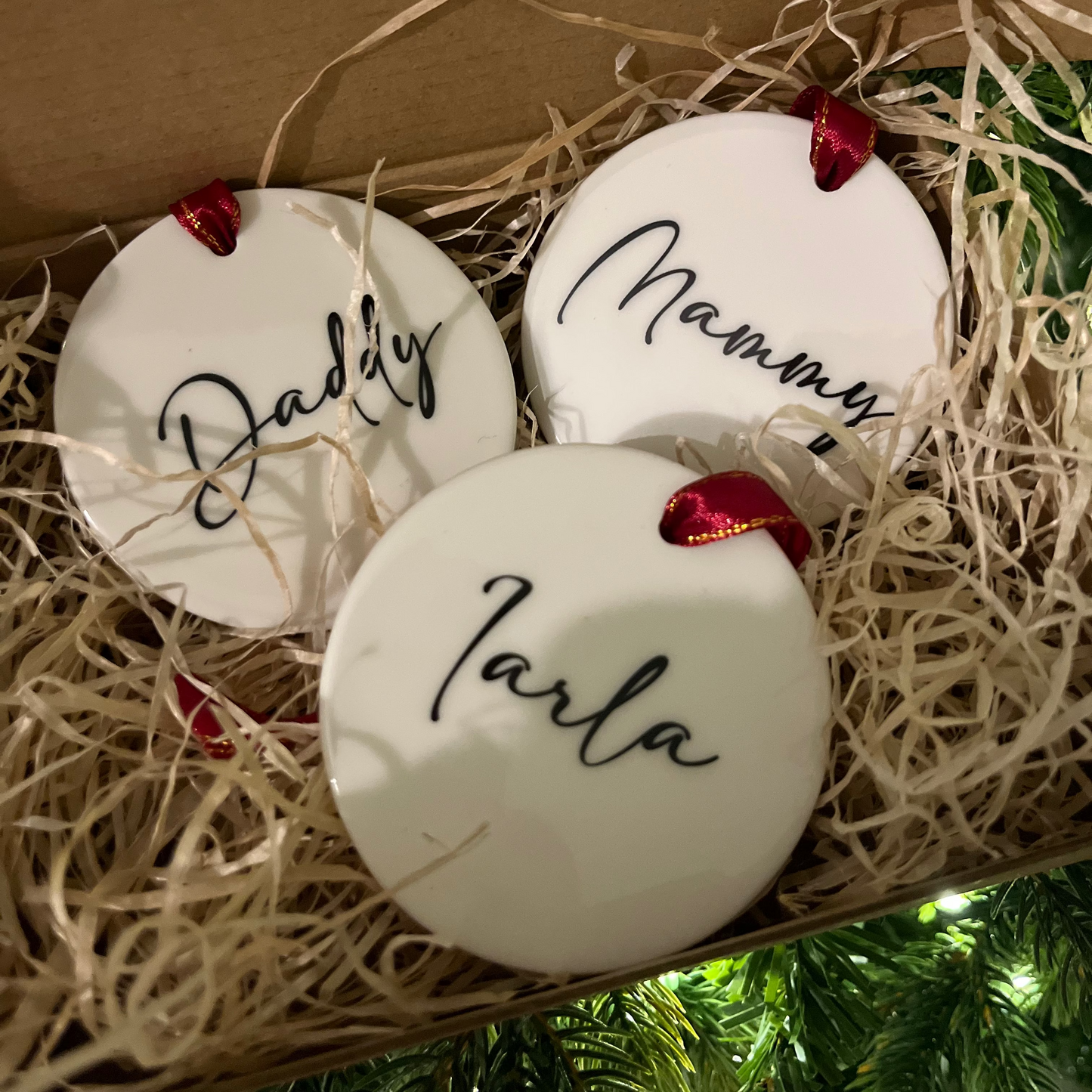 Family Christmas Bauble Gift Set of 2