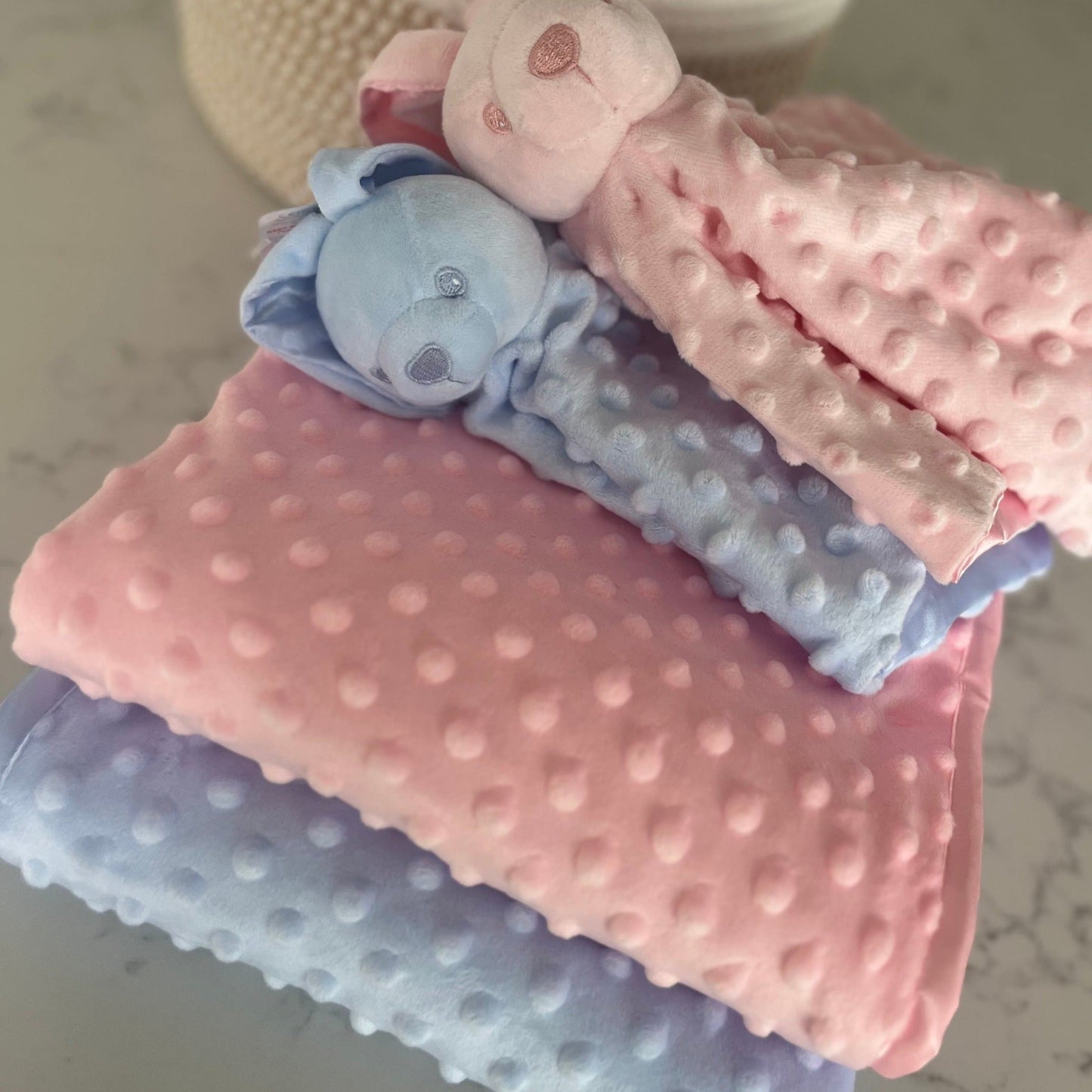 Dimple Baby Blanket & Comforter Set Blue