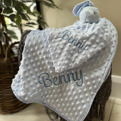 Dimple Baby Blanket & Comforter Set Blue