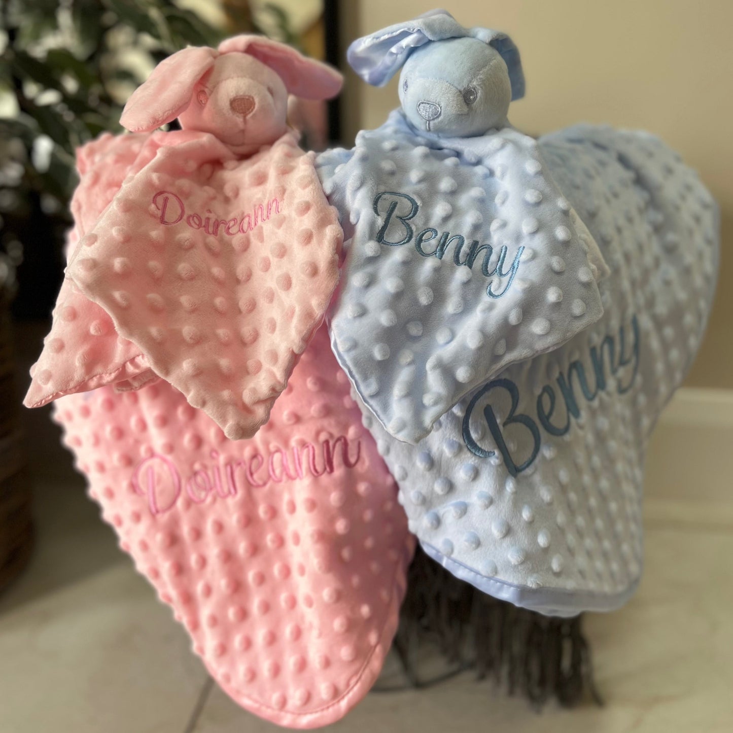 Dimple Baby Comforter Blue
