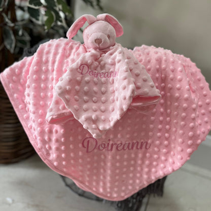 Dimple Baby Blanket & Comforter Set Pink