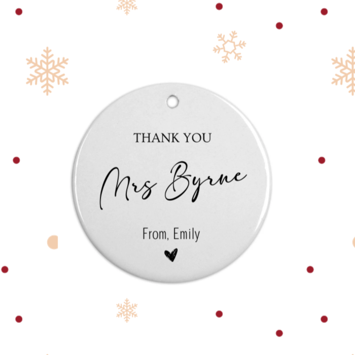 Thank You Christmas Bauble