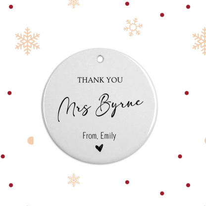Thank You Christmas Bauble