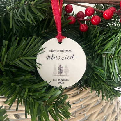First Christmas Married/Mr & Mrs Bauble 2