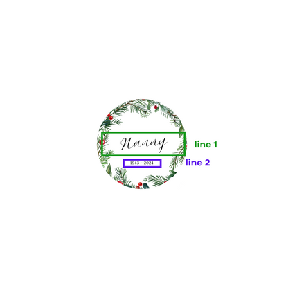 Rembering a Loved One Christmas Bauble Wreath