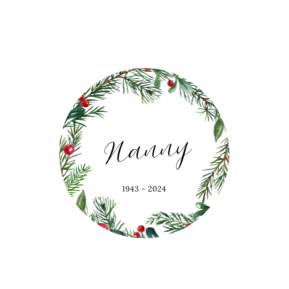 Rembering a Loved One Christmas Bauble Wreath