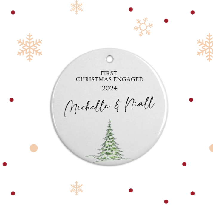 First Christmas Engaged Christmas Bauble 2