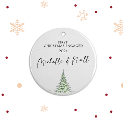 First Christmas Engaged Christmas Bauble 2