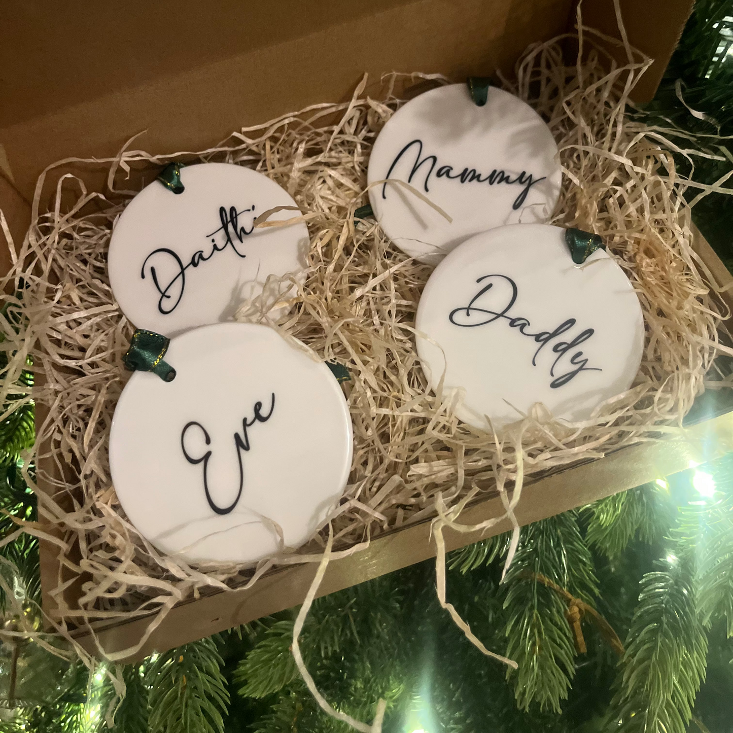 Family Christmas Bauble Gift Set of 7