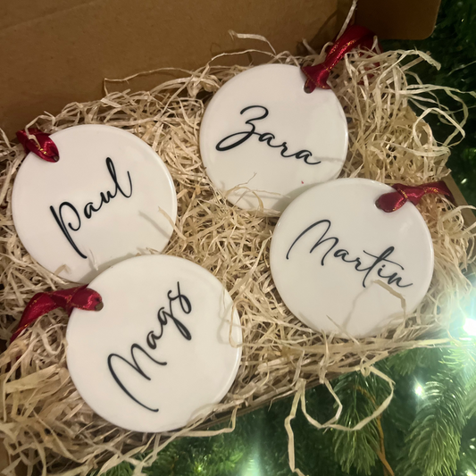 Family Christmas Bauble Gift Set of 5