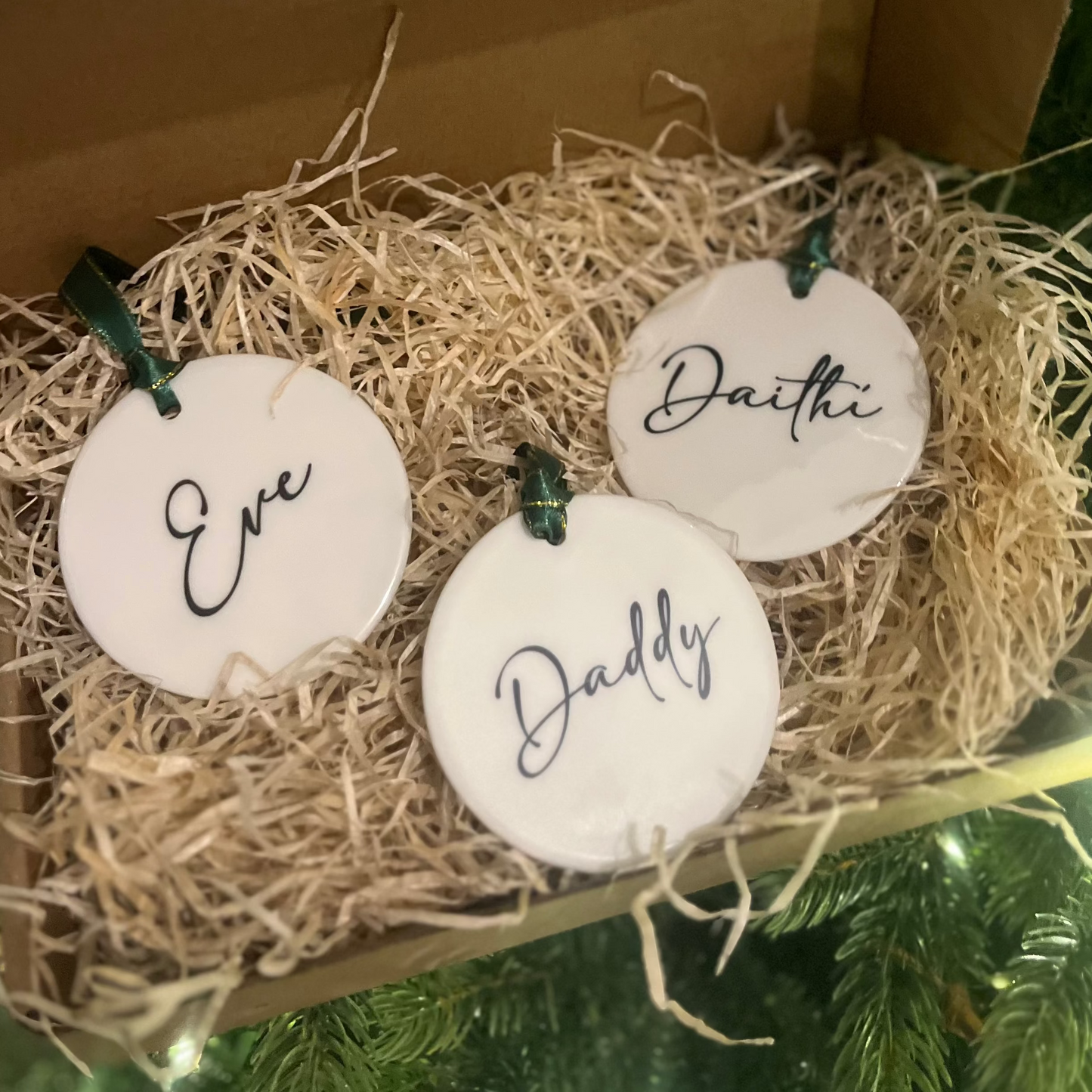 Family Christmas Bauble Gift Set of 7