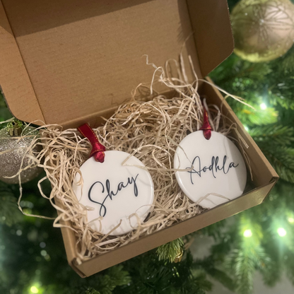 Family Christmas Bauble Gift Set of 7