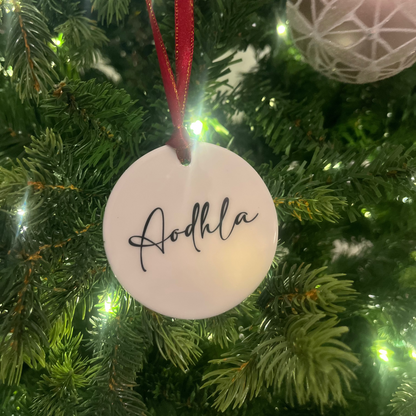 Name Christmas Tree Bauble