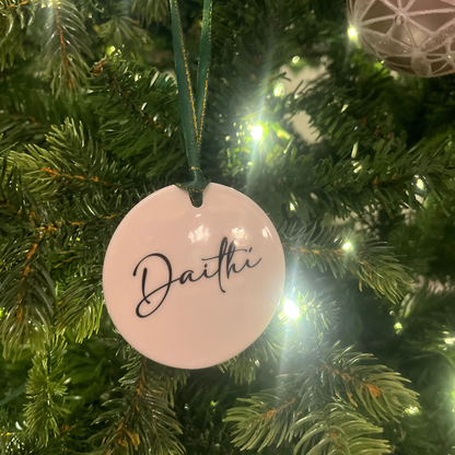 Name Christmas Tree Bauble