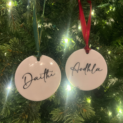 Name Christmas Tree Bauble