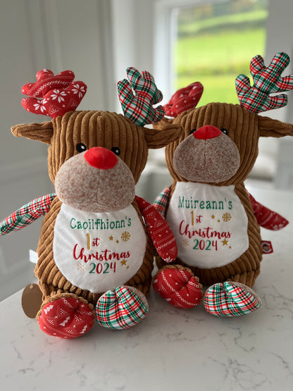 Tartan Reindeer - 1st Christmas