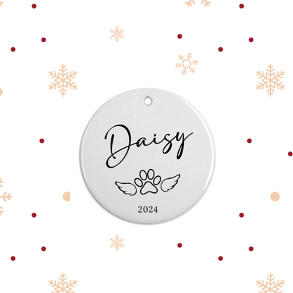 Remembering a Loved Pet Christmas Bauble Wings