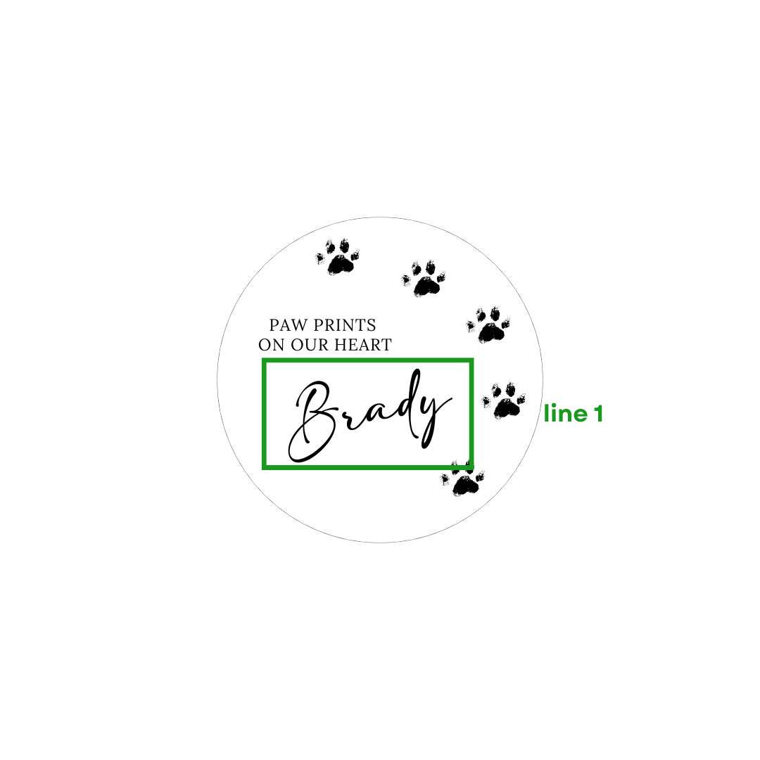 Remembering a Loved Pet Christmas Bauble Paw Prints