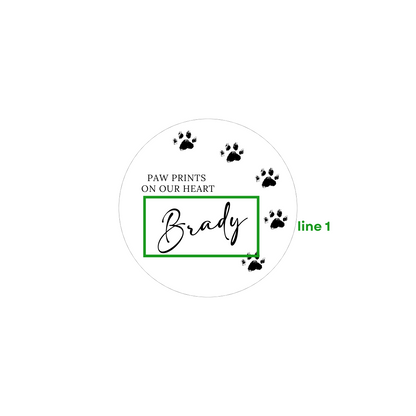 Remembering a Loved Pet Christmas Bauble Paw Prints