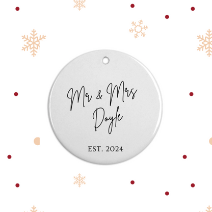 First Christmas Married/Mr & Mrs Bauble 6