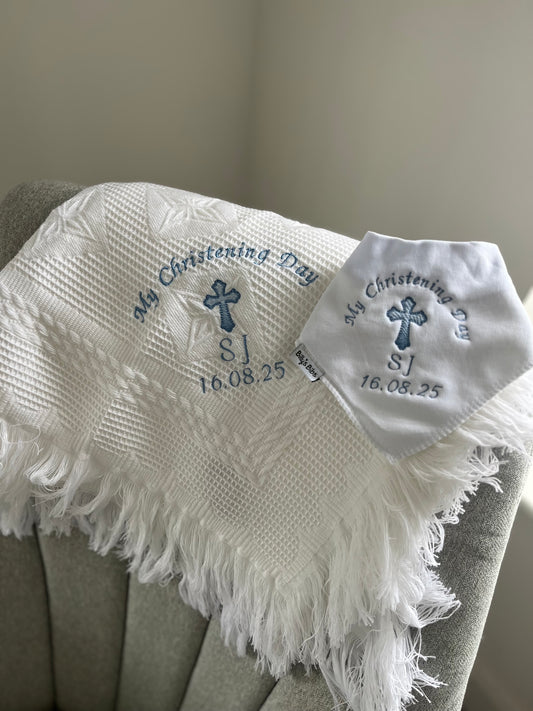 Christening Blanket & Bib - My Christening Day Design