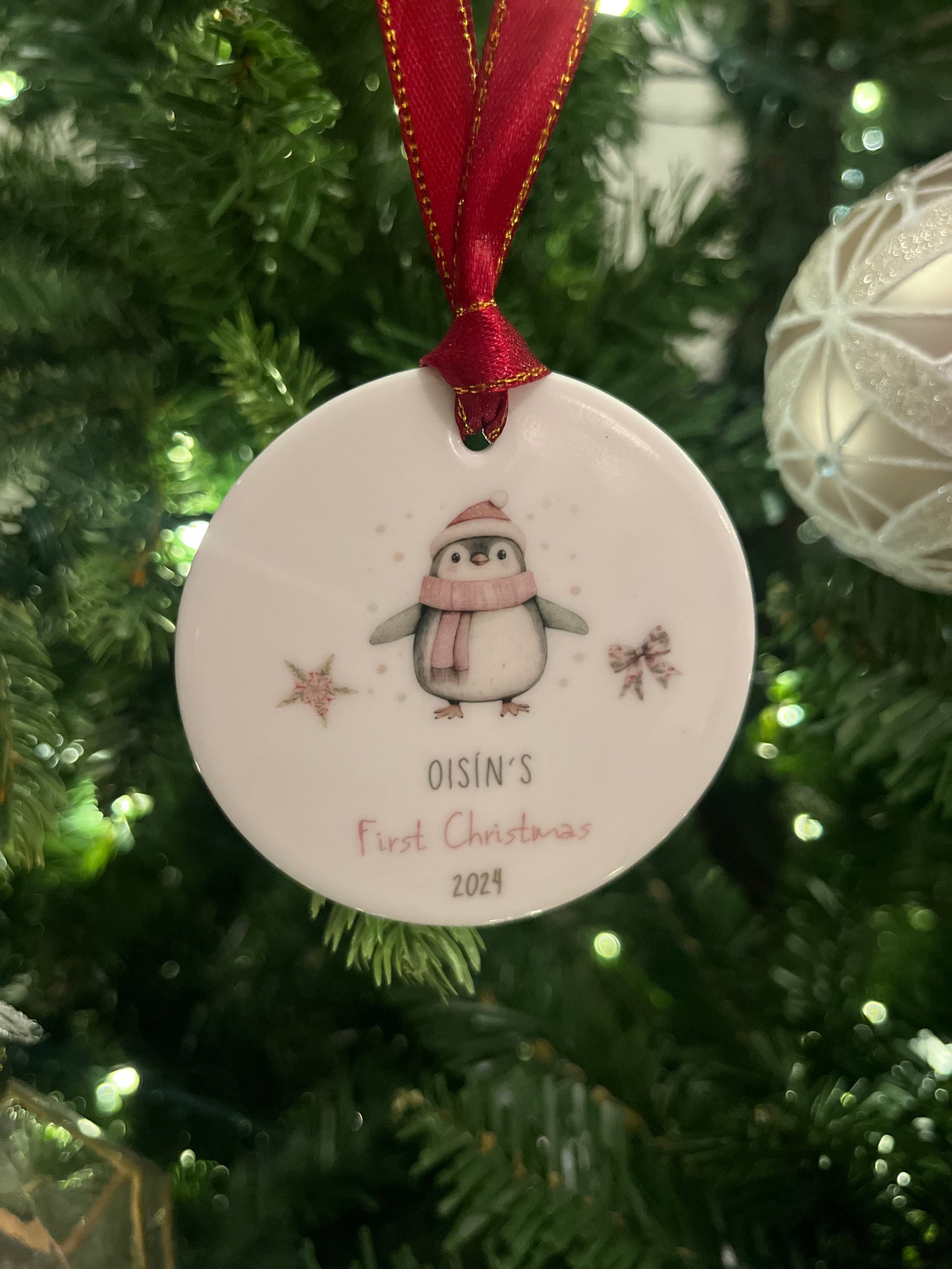 Baby's First Christmas Penguin Bauble