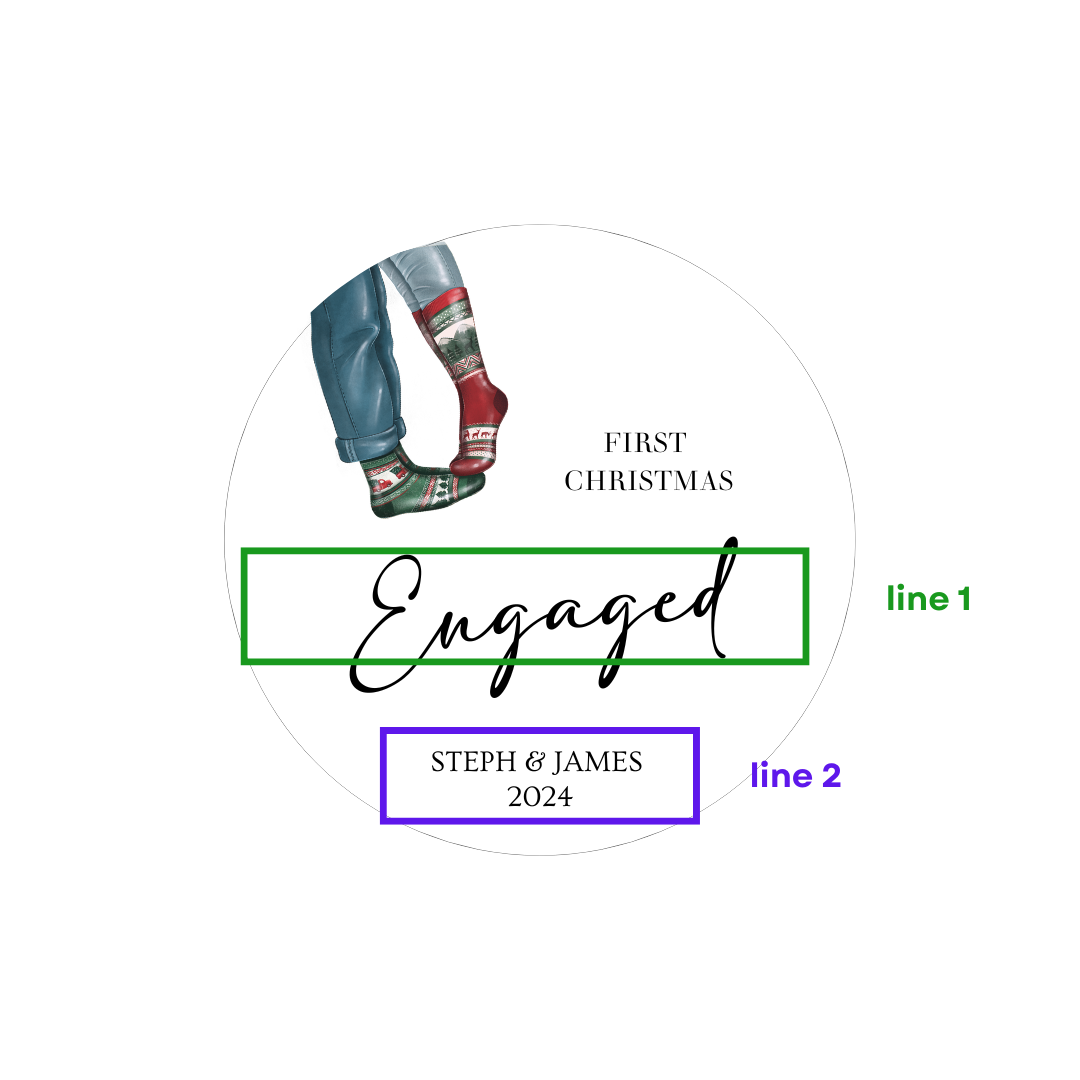 First Christmas Engaged Christmas Bauble
