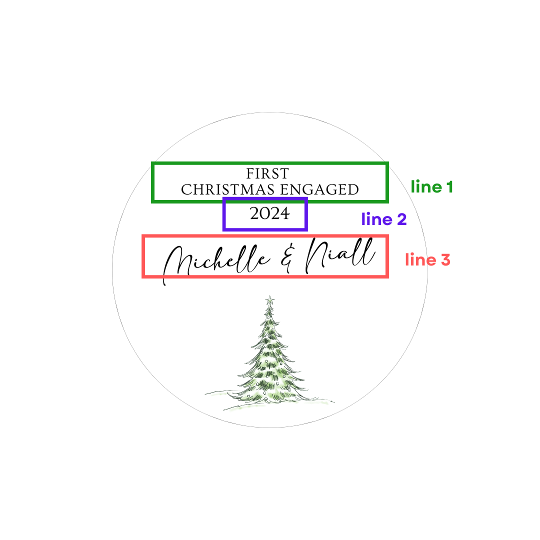 First Christmas Engaged Christmas Bauble 2