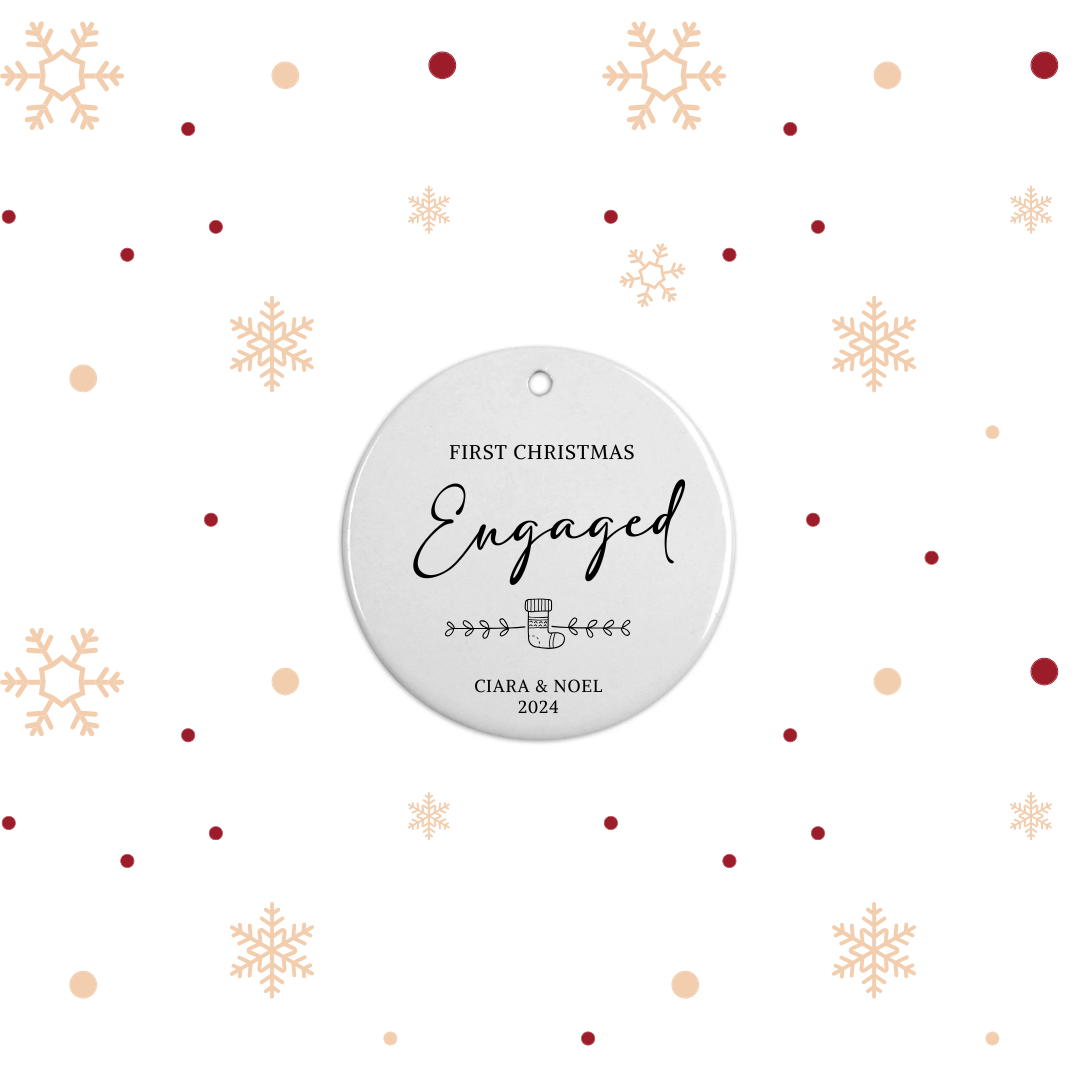 First Christmas Engaged Christmas Bauble 4