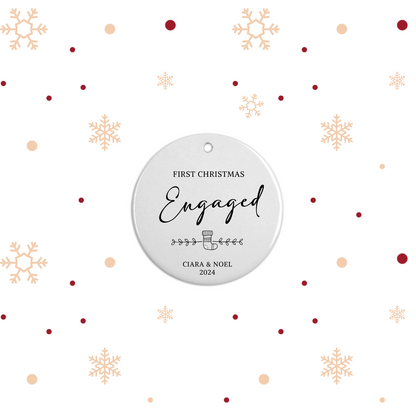 First Christmas Engaged Christmas Bauble 4