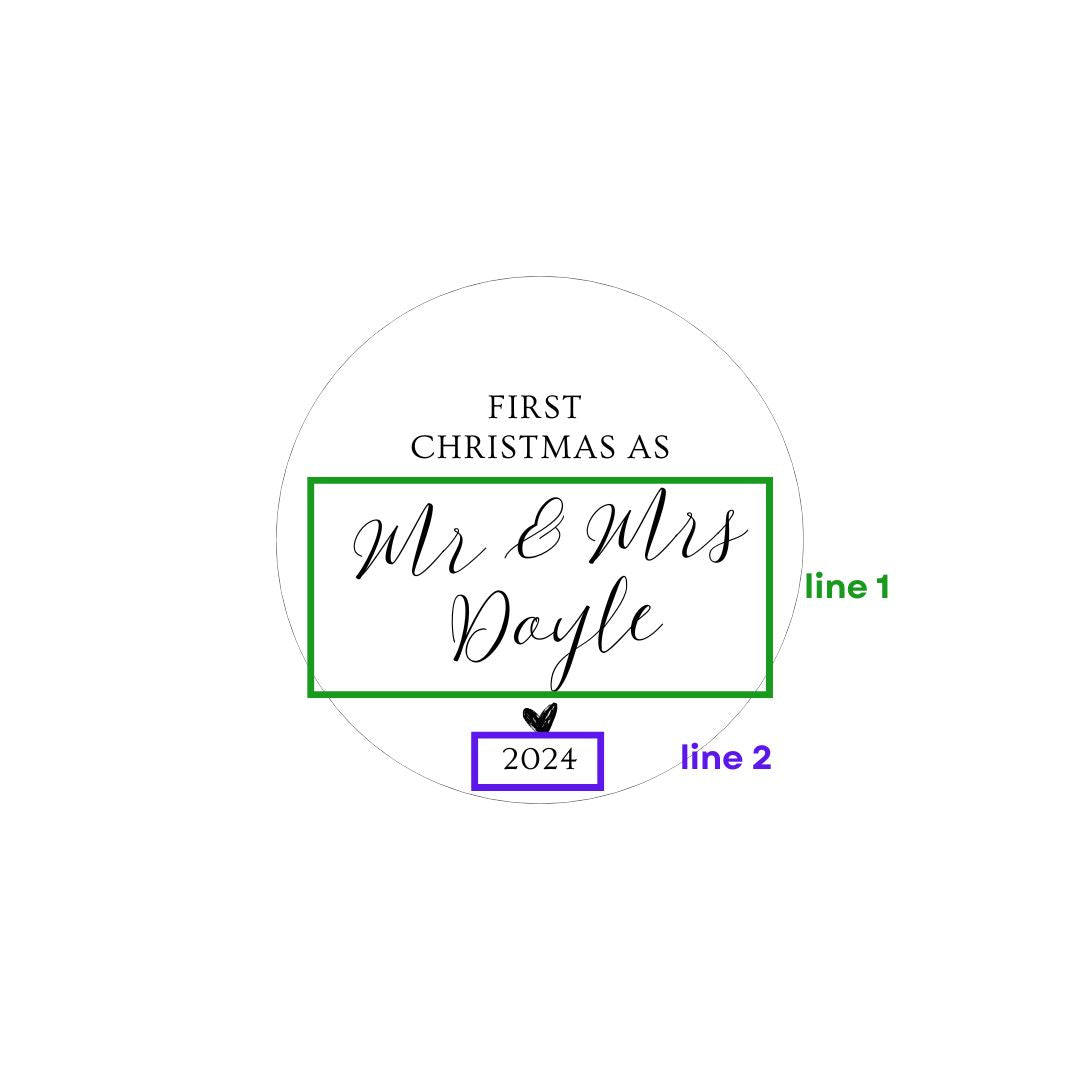 First Christmas Married/Mr & Mrs Bauble 3