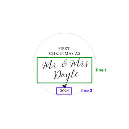 First Christmas Married/Mr & Mrs Bauble 3