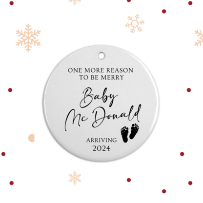 Expecting Parents Ceramic Christmas Bauble