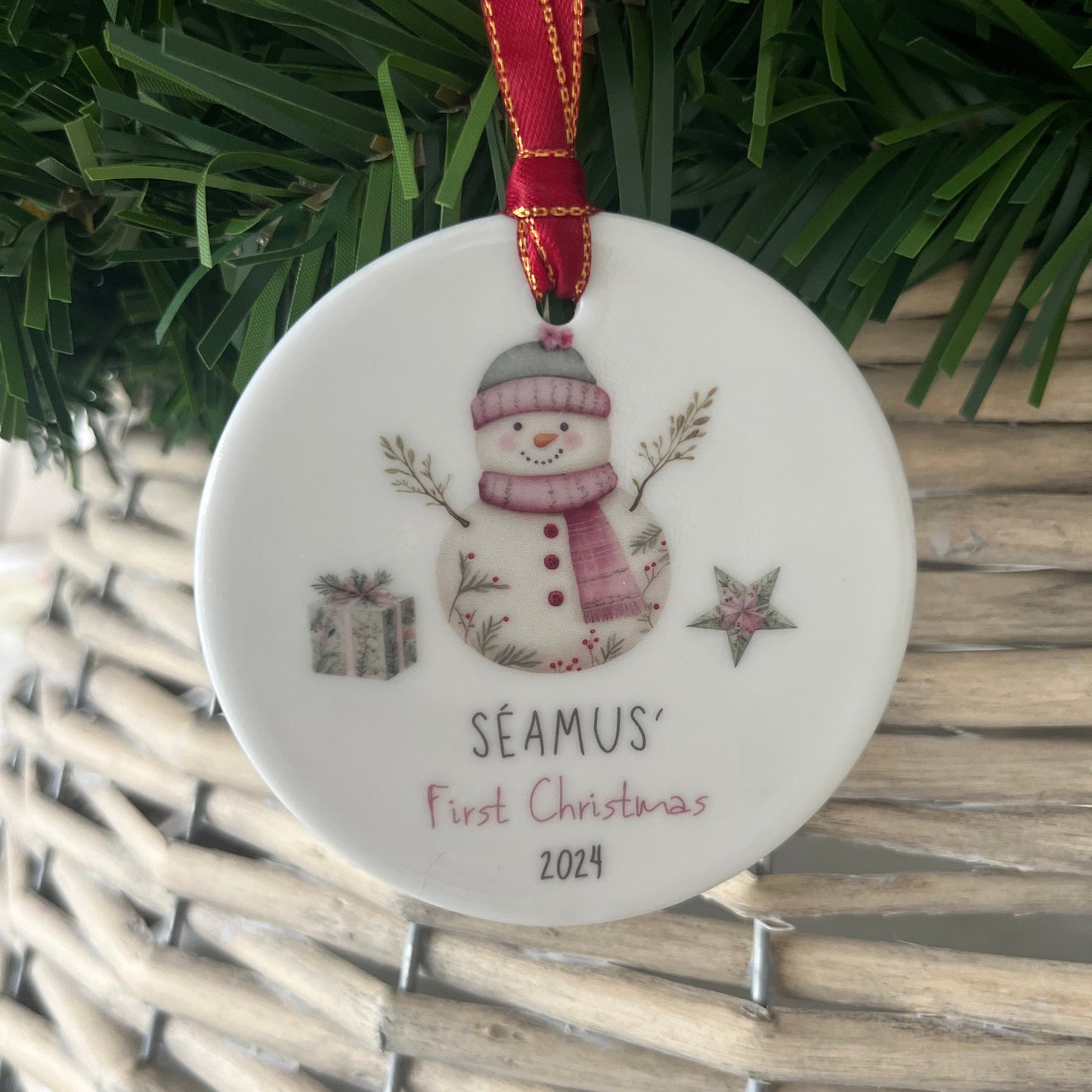 Baby's First Christmas Snowman Bauble