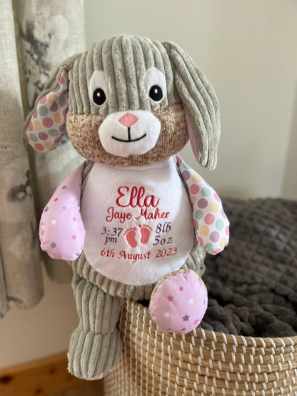 Baby Announcement Block - Cursive Font