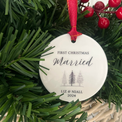 First Christmas Married/Mr & Mrs Bauble 2
