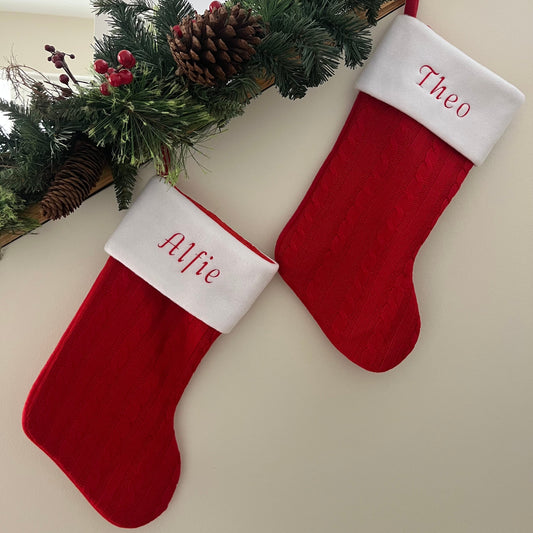 Red Classic Knitted Stocking