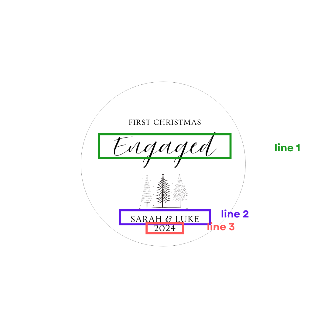 First Christmas Engaged Christmas Bauble 3