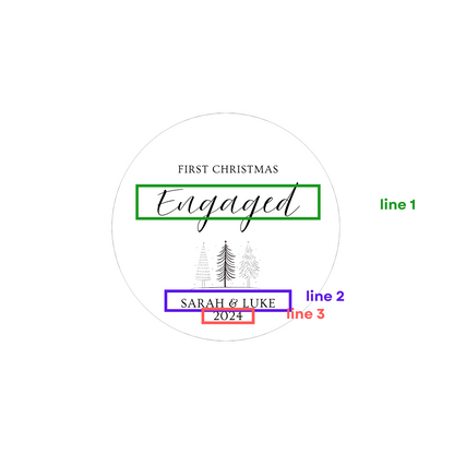First Christmas Engaged Christmas Bauble 3