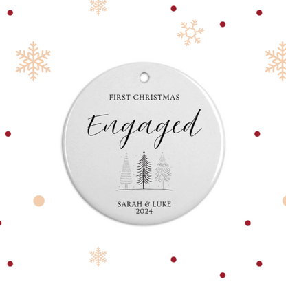 First Christmas Engaged Christmas Bauble 3
