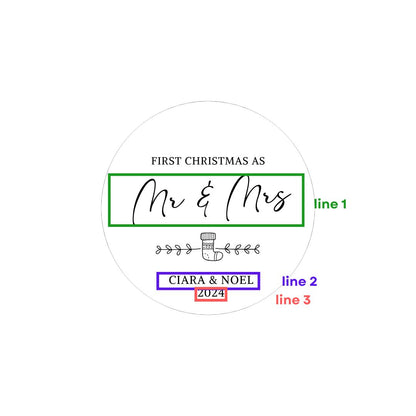 First Christmas Married/Mr & Mrs Bauble 4