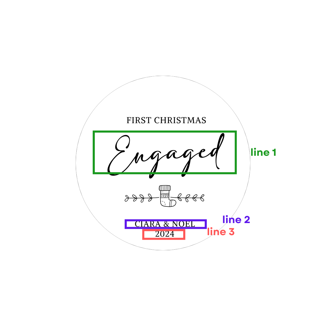 First Christmas Engaged Christmas Bauble 4