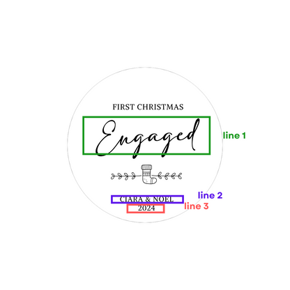 First Christmas Engaged Christmas Bauble 4