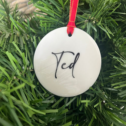 Name Christmas Tree Bauble
