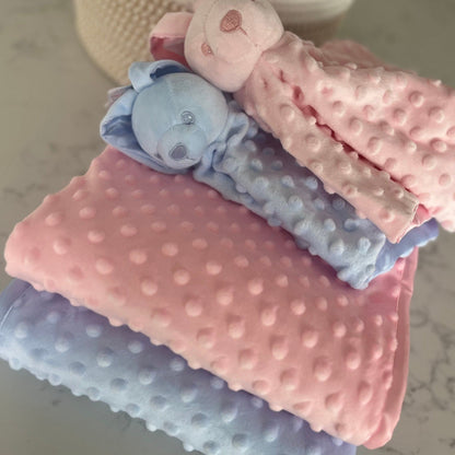 Dimple Baby Blanket & Comforter Set Blue