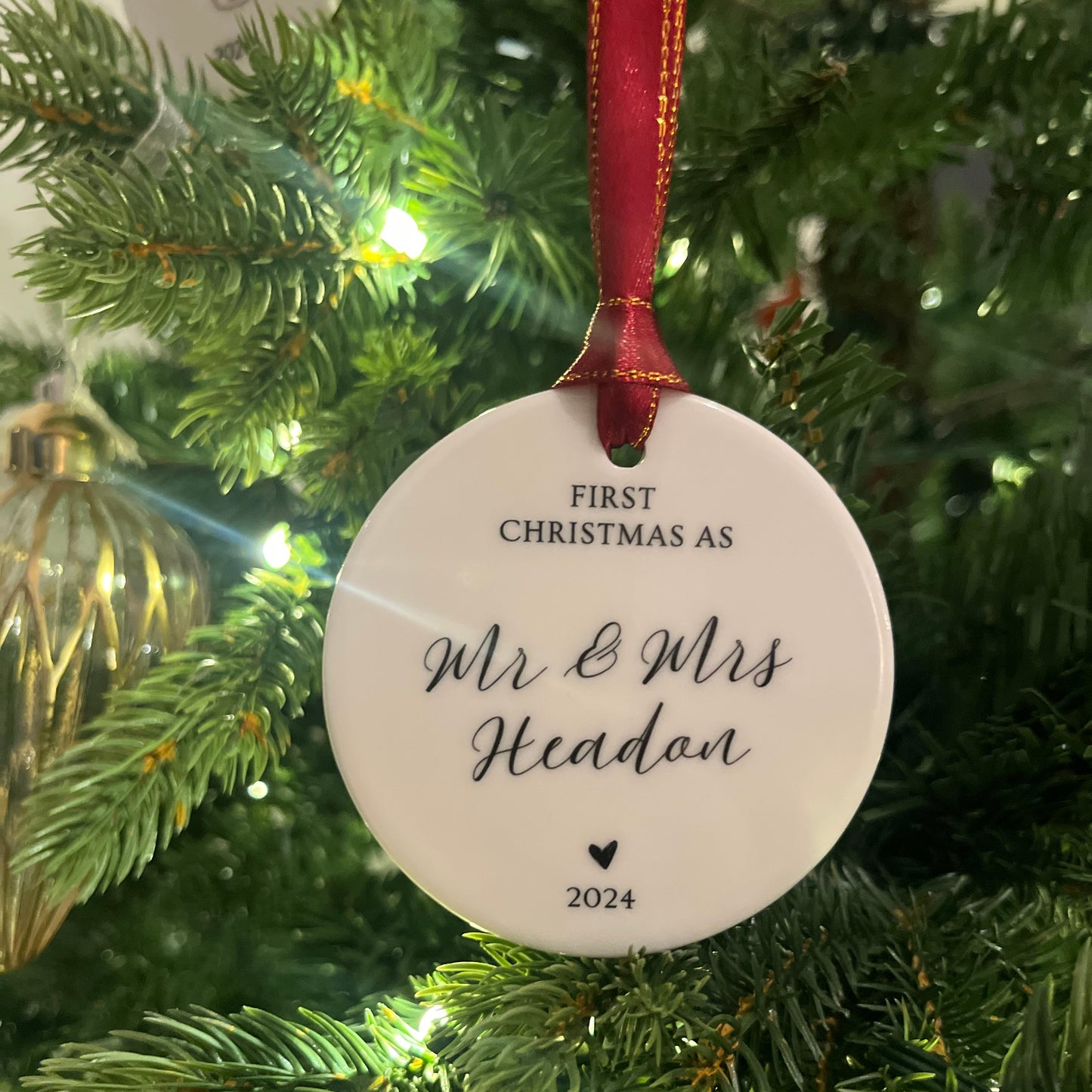 First Christmas Married/Mr & Mrs Bauble 3