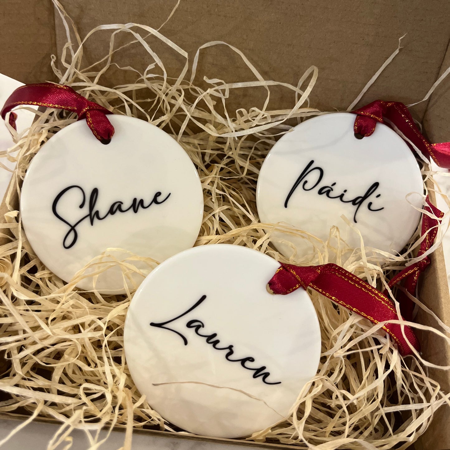 Family Christmas Bauble Gift Set of 7