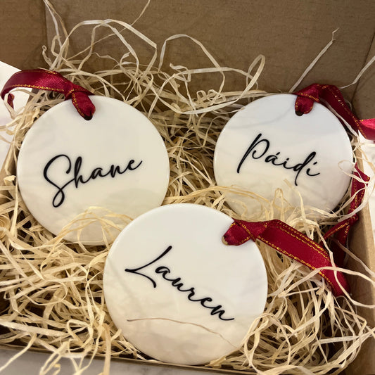 Family Christmas Bauble Gift Set of 6