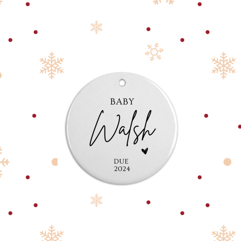 Expecting Parents / Baby Due Christmas Bauble